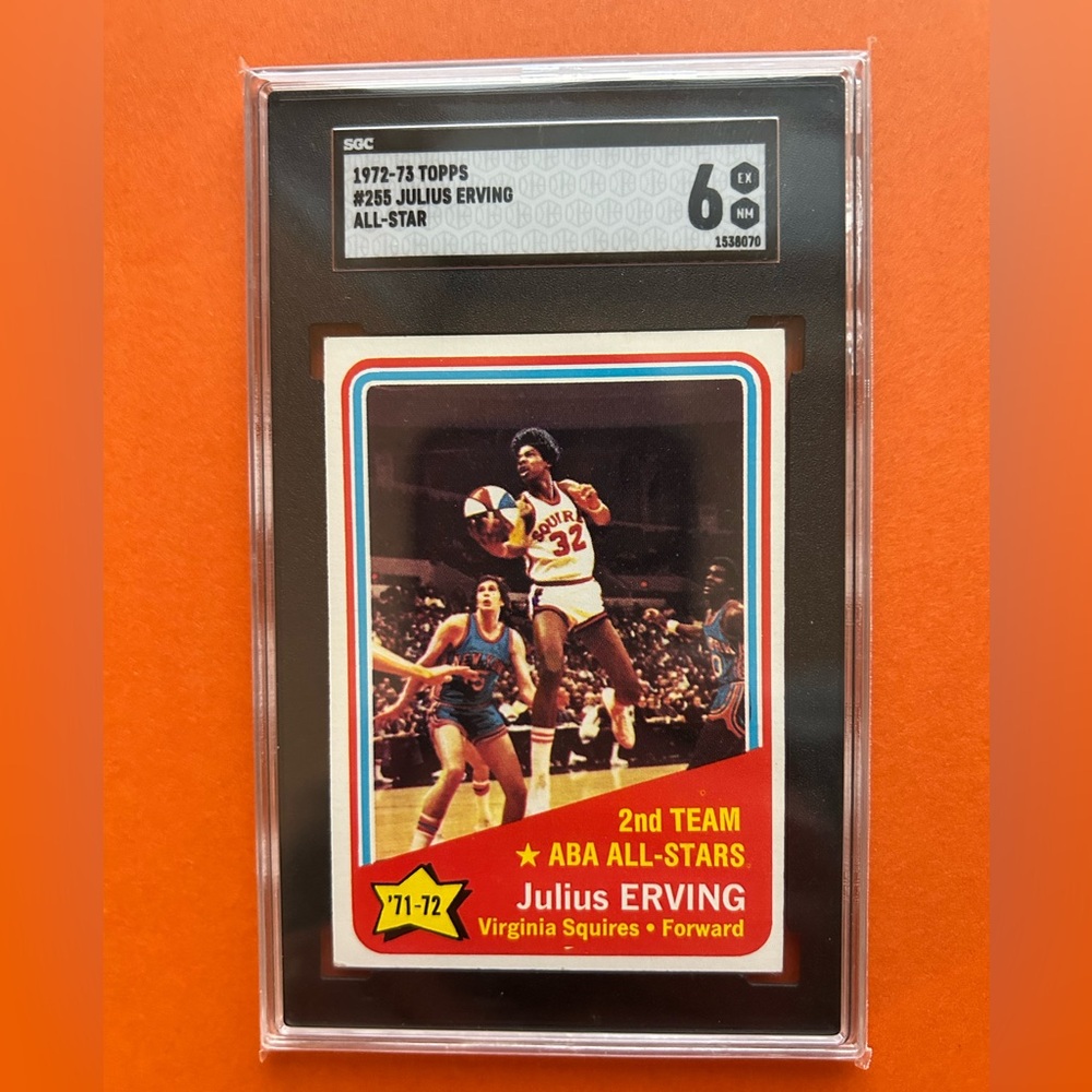 1972 Topps Julius Erving All-Star Rookie SGC 6